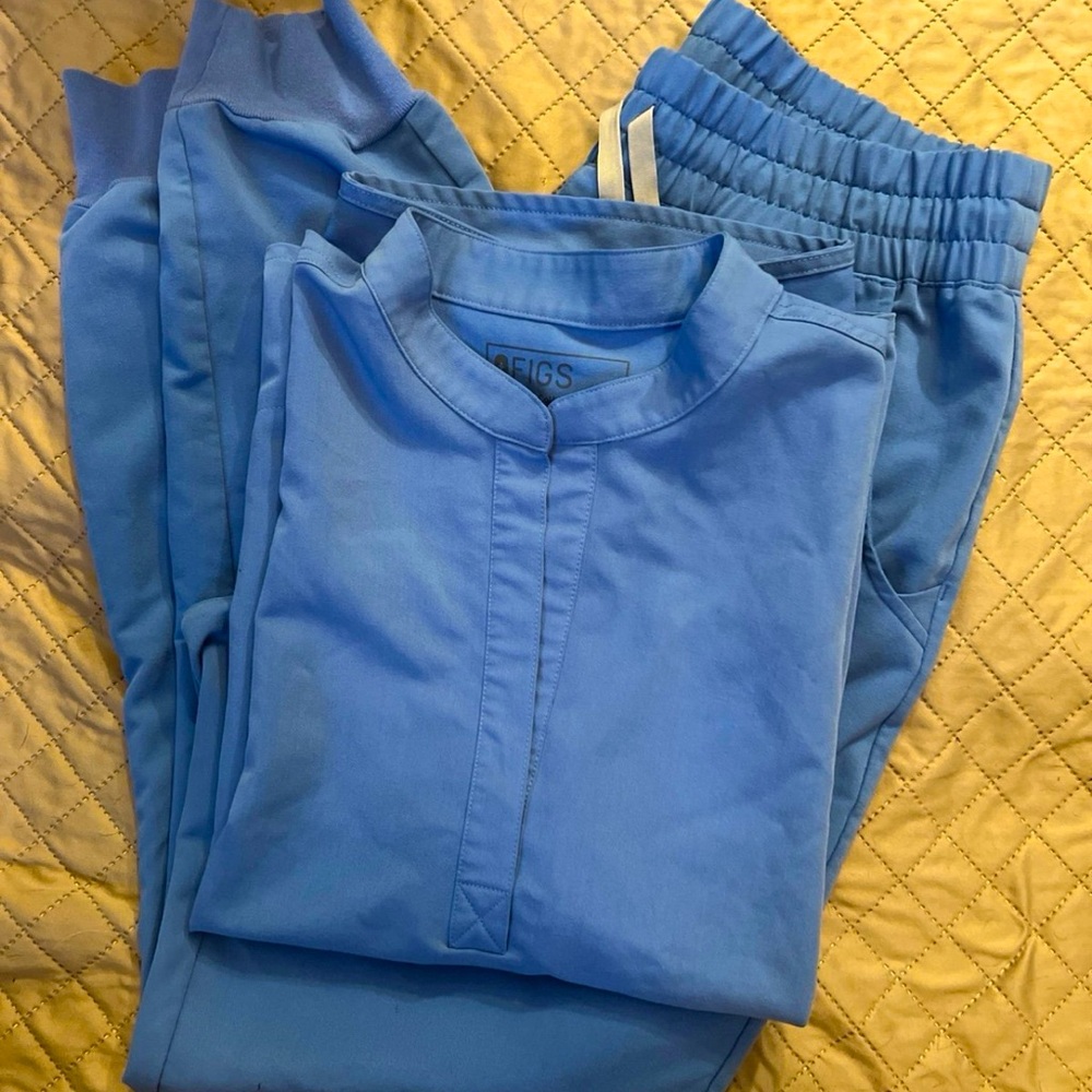 FIG Rafaela scrub set size medium- Ceil blue